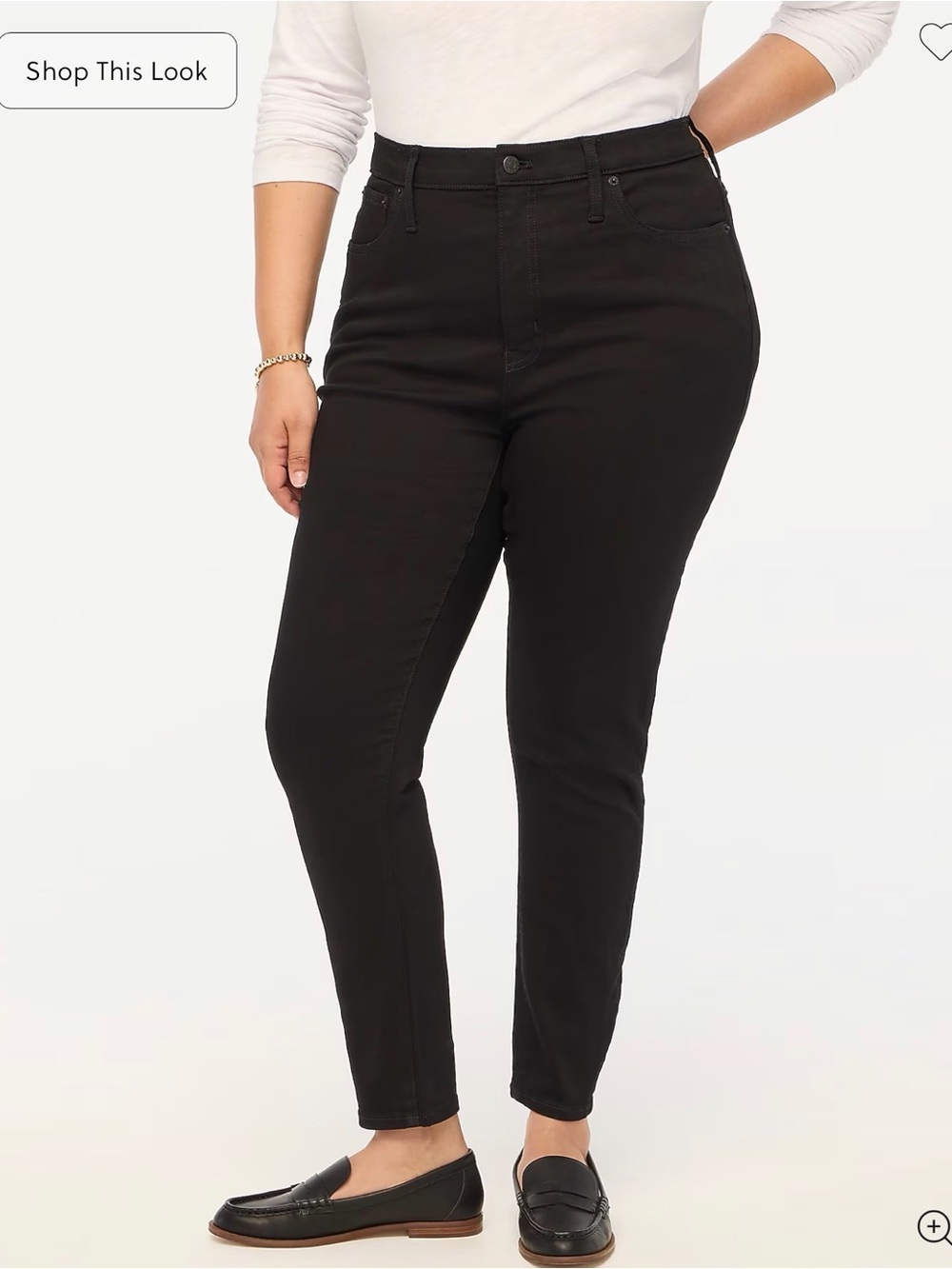 J. Crew Black Curvy Toothpick Jeans